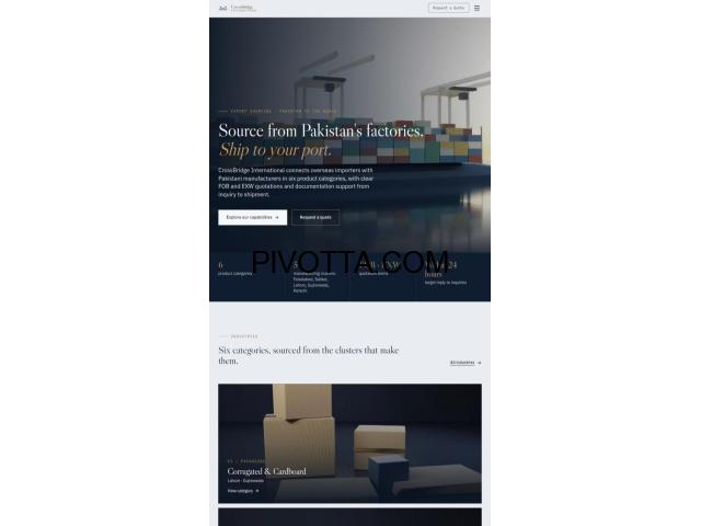 Premium Corporate Website for Sale — CrossBridge International Premium Corporate Website for Sale — CrossBridge International
